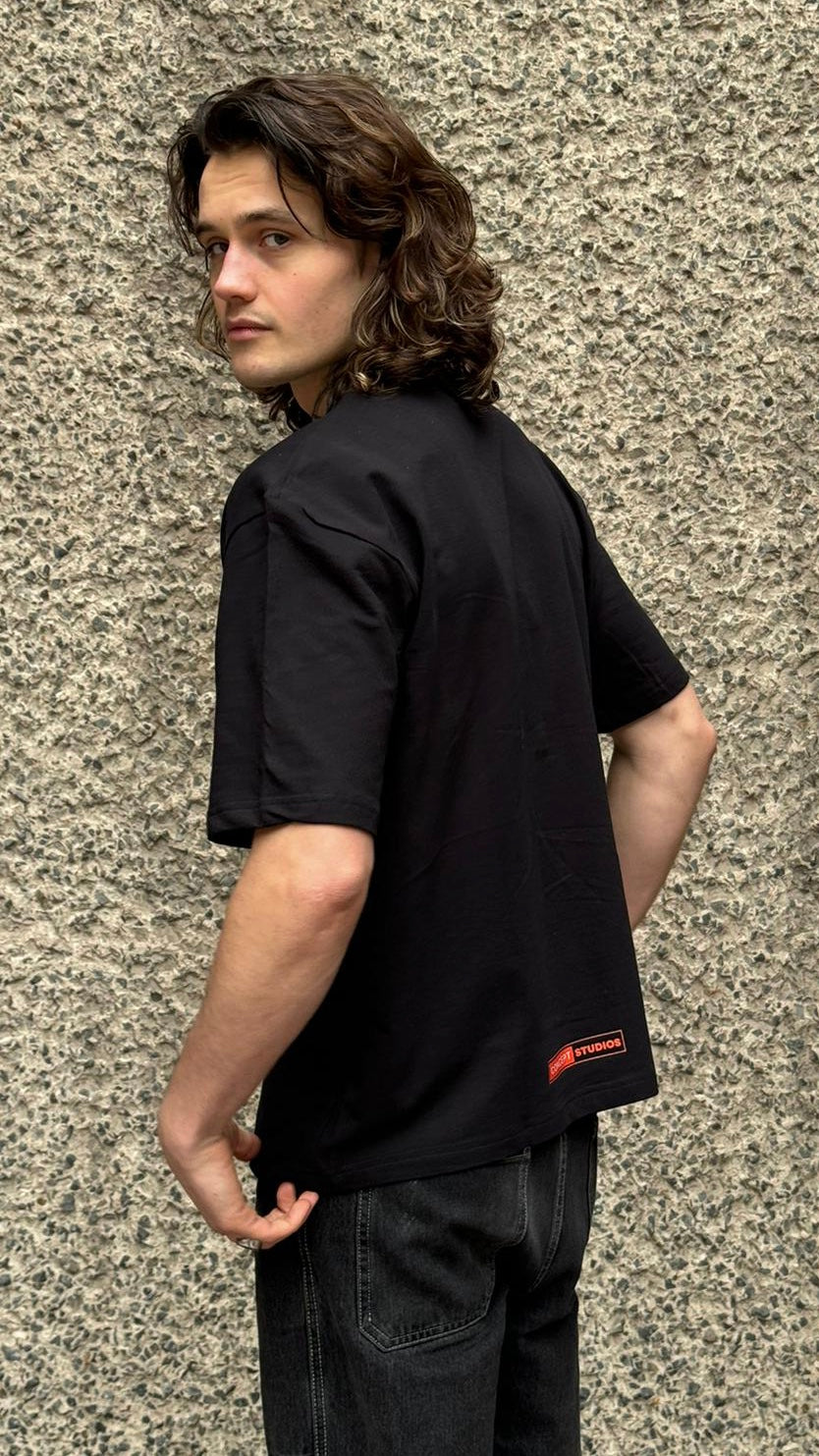 BLACK OVERSIZED IGNITE DARKNESS TEE